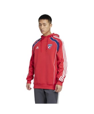 adidas - Men's Red FC Dallas 2025 Travel Pullover Hoodie