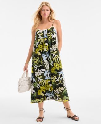 On 34th - Women's Cotton Voile Midi Slip Dress