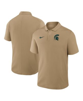Nike - Men's Tan Michigan State Spartans Primetime Victory Primary Logo Performance Polo Shirt