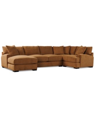 Furniture - Rhyder 4-Pc. Fabric Chaise Sectional
