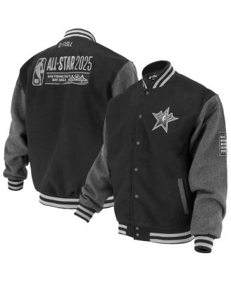 FISLL - Men's and Women's Black 2025 All-Star Game Full-Snap Varsity Jacket