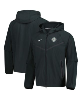 Nike - Men's Dark Green Chelsea Tech Fleece Raglan Full-Zip Hoodie
