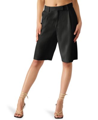 Steve Madden - Women's Pleated Bermuda Shorts