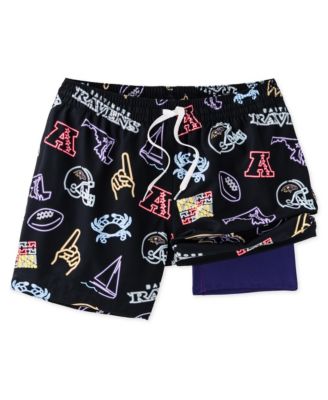 Chubbies - Men's 5.5" Black Baltimore Ravens The Neon Lined Classic Swim Trunks