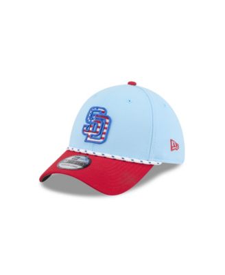 New Era - Men's Light Blue/Red San Diego Padres 2025 Fourth of July 39THIRTY Flex Hat