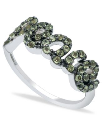 Macy's - Peridot (1 ct. t.w.) 'Peace' Ring in Sterling Silver