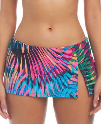 Bleu by Rod Beattie - Women's Printed Slit Swim Skirt