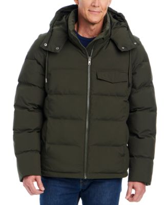 Vince Camuto - Men's Hooded Stretch Zip-Front Puffer Coat