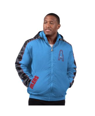 Starter - Men's Light Blue Houston Oilers Thursday Night Gridiron Full-Zip Hoodie Jacket
