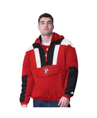 Starter - Men's Red Cincinnati Reds Cooperstown Collection Charger Half-Zip Jacket
