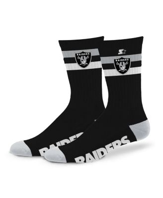 Starter - Men's and Women's  Las Vegas Raiders Team Color Two-Stripe Crew Socks