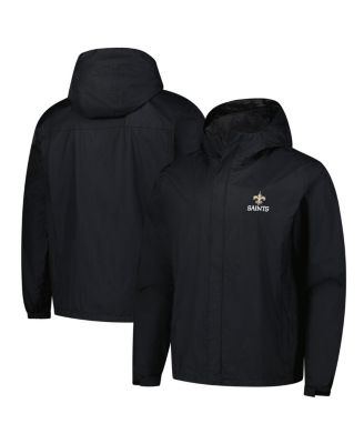 Dunbrooke - Men's  Black New Orleans Saints Tropic Waterproof Packable Full-Zip Hoodie Jacket