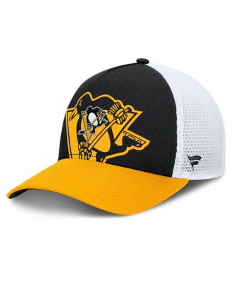 Fanatics - Men's Black/Gold Pittsburgh Penguins Authentic Pro A-Frame Rink Adjustable Hat