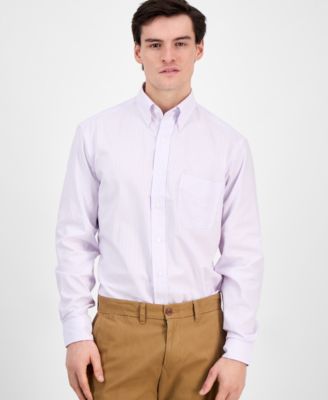 Club Room - Men's Classic/Regular Fit Stretch Wrinkle-Resistant University Stripe Dress Shirt
