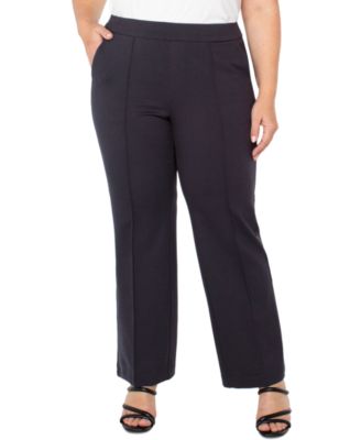 Liverpool Los Angeles - Plus Size Pull On Wide Leg Pants
