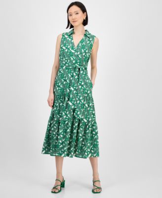 Tahari ASL - Women's Sleeveless Collared Shirtdress