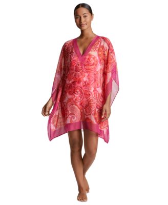 Lauren Ralph Lauren - Women's Printed Border-Trim Poncho Cover-Up