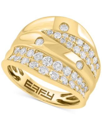 EFFY Collection - Diamond Multirow Wide Statement Ring (1-1/20 ct. t.w.) in 14k Gold