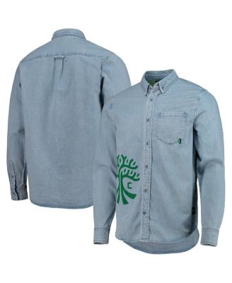 The Wild Collective - Men's Blue Austin FC Denim Button-Down Long Sleeve Shirt