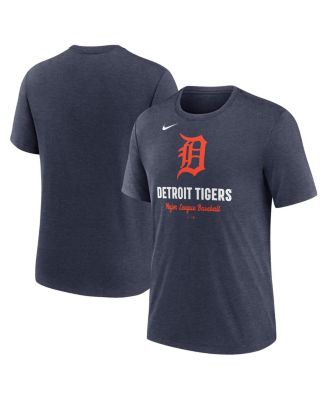 Nike - Men's Heather Navy Detroit Tigers Logo Tri-Blend T-shirt
