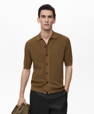 MANGO - Men's Structured Knitted Shirt