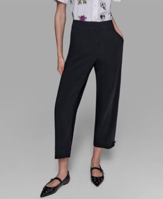 KARL LAGERFELD PARIS - Women's Tabbed Cropped Pants