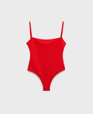 MANGO - Women's Ribbed Strap Swimsuit