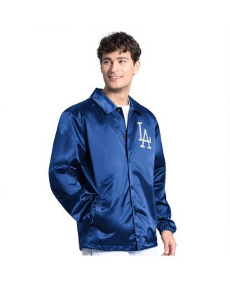 Starter - Men's Royal Los Angeles Dodgers Cooperstown Collection Point Man Full-Snap Coaches Jacket
