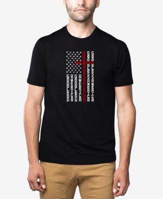 LA Pop Art - Cross Flag - Men's Premium Blend Word Art T-Shirt