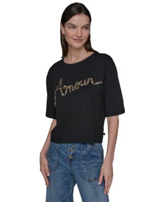 KARL LAGERFELD PARIS - Women's Embellished Amour T-Shirt