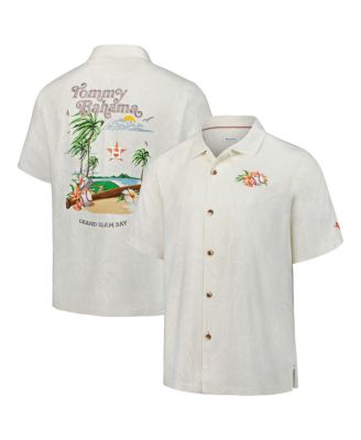 Tommy Bahama - Men's&nbsp; White Houston Astros Grand Slam Bay Camp Button-Up Shirt